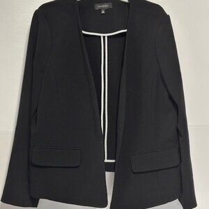 Talbots Black Open Front 18 Blazer Polished Professional Classic Modern Chic